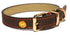 Rosewood Luxury Leather Halsband Hond Leer Luxe Bruin 1,9X36-46 CM