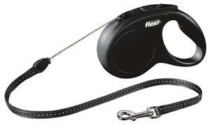 Flexi Rollijn Classic Cord Zwart S 5 Mtr
