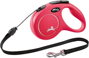 Flexi Rollijn Classic Cord Rood M 5 Mtr