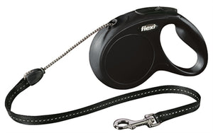 Flexi Rollijn Classic Cord Zwart M 5 Mtr