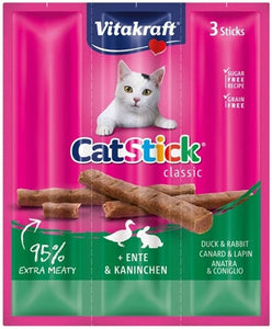 Vitakraft Cat-Stick Mini Eend Met Konijn 3 ST