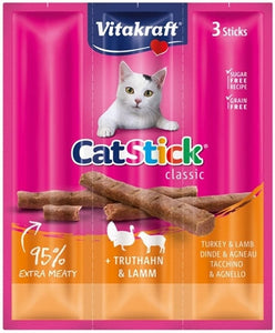 Vitakraft Cat-Stick Mini Kalkoen Met Lam 3 ST
