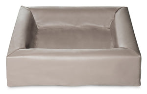 Bia Bed Kunstleer Hoes Hondenmand Taupe Bia-2 60X50X12,5 Cm