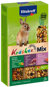Vitakraft Dwergkonijn Krackers Noot/Bosvruchten/Groenten 3 In 1