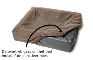 Bia Bed Fleece Hoes Hondenmand Taupe BIA-6 100X80X15 CM