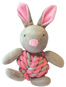 Little Rascals Knottie Bunny Touwbal Konijn Roze 20X15X8 CM