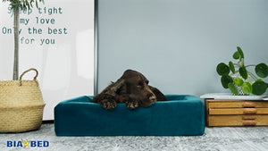 Bia Bed Royal Fluweel Hoes Voor Hondenmand Petrol BIA-60 70X60X15 CM