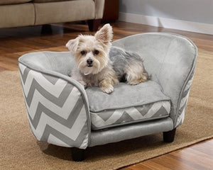 Enchanted Pet Enchanted Hondenmand Sofa Chevron Grijs 68X41X38 CM