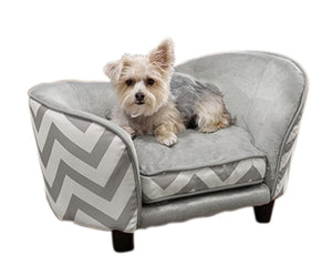 Enchanted Pet Enchanted Hondenmand Sofa Chevron Grijs 68X41X38 CM