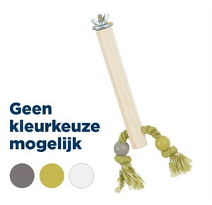 Zolux Zitstok Hout Met Touw Assorti 2X1,5X17 CM