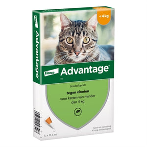 Elanco Advantage Kat 40 Tot 4 Kg 4 Pip