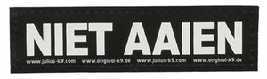 Julius K9 Labels Voor Power-Harnas / Tuig Niet Aaien LARGE