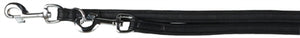 Trixie Hondenriem Politielijn Active Comfort Leer Zwart 200X2,5 CM
