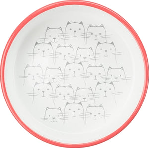Trixie Voerbak / Drinkbak Kat Platte Neus Rood / Wit 300 ML 15 CM