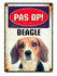 Plenty Gifts Waakbord Blik Beagle 15X21 CM