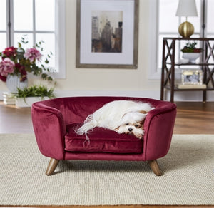 Enchanted Pet Enchanted Hondenmand / Sofa Romy Wijnrood 67,5X40,5X30,5 CM