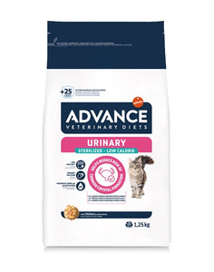 Advance Veterinary Diet Cat Urinary Sterilized Minder Calorieën 1,25 Kg