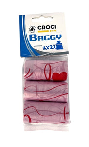 Croci Poepzakjes Roze Met Hartjes 3X20 ST