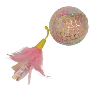 Cat 'N' Caboodle Happy Pet Mermaid Bal Groot Met Veren Roze 30X8X8CM