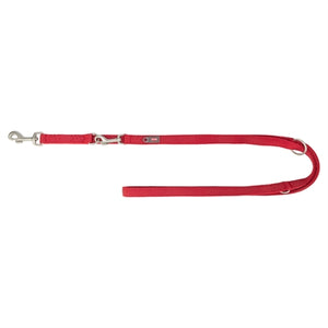 Trixie Hondenriem Premium Dubbelgestikt Verstelbaar Rood 200X2 Cm