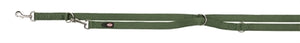 Trixie Hondenriem Premium Dubbelgestikt Verstelbaar Bosgroen 200X2 CM