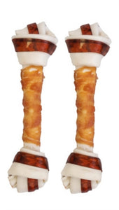 Petstyle Living Geknoopt Bot Multicolor Met Kip 15-16,5 CM 2 ST