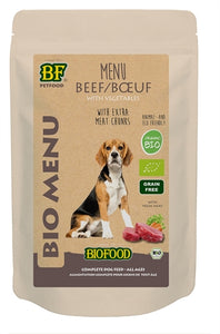 Biofood Organic Hond Rund Menu Pouch 15X150 GR