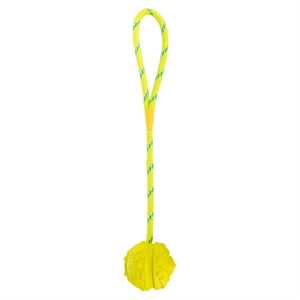 Trixie Bal Aan Touw Natuurrubber Drijvend Limegroen 7 Cm / 35 Cm
