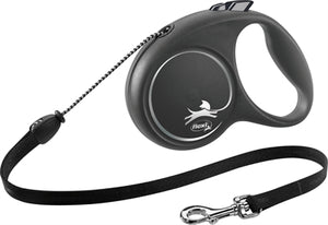 Flexi Rollijn Black Design Cord Zwart  M 5 Mtr Tot 20 Kg