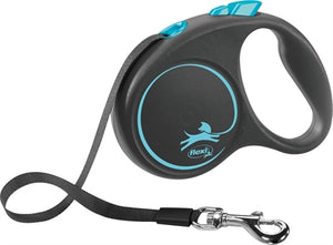 Flexi Rollijn Black Design Tape Blauw  S 5 Mtr Tot 15 Kg