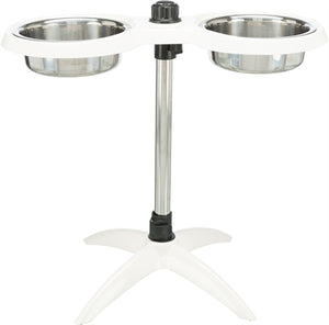 Trixie Voerstandaard Hondenbar Melamine / Rvs Wit 2X21 CM 1,6 LTR