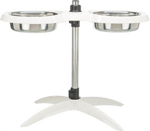 Trixie Voerstandaard Hondenbar Melamine / Rvs Wit 2X25 CM 2,4 LTR