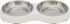 Trixie Voerbak Kat Dubbel Melamine / Rvs Wit 2X200 Ml 27X14X3 Cm