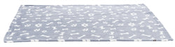 Trixie Hondendeken Kenny Fleece Bot / Pootjes Blauw 100X75 Cm