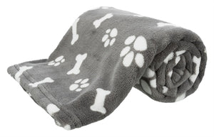 Trixie Hondendeken Kenny Fleece Bot / Pootjes Grijs 75X50 Cm