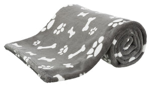 Trixie Hondendeken Kenny Fleece Bot / Pootjes Grijs 150X100 Cm