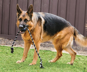 Kong Extreme Bal Met Touw Zwart / Wit 7,5X7,5X7,5 CM