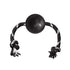 Kong Extreme Bal Met Touw Zwart / Wit 7,5X7,5X7,5 CM
