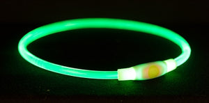 Trixie Halsband Usb Flash Light Lichtgevend Oplaadbaar Tpu Groen 40X0,8 CM