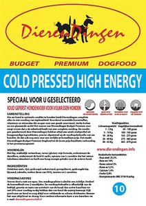 Merkloos Budget Premium Dogfood Cold Pressed High Energy 14 KG