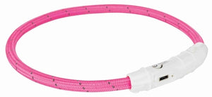 Trixie Halsband Hond Flash Lichthalsband Usb Tpu / Nylon Roze 35X0,7 CM