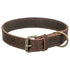 Trixie Halsband Hond Rustic Vetleer Donkerbruin 42-48X2,5 Cm