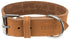 Trixie Halsband Hond Rustic Vetleer Heartbeat Bruin 38-47X4 Cm