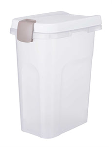 Trixie Voerton Luchtdicht Afsluitbaar Kunststof Transparant Wit / Wit 15 Ltr 22X34X41,5 Cm