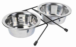 TRIXIE VOER / WATERBAK-SET RVS / METAAL