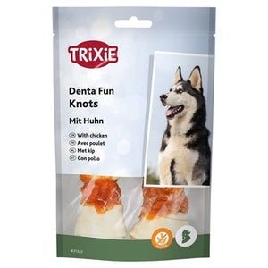 Trixie Denta Fun Knotted Chicken Chewing Bones 70 Gr 11 Cm