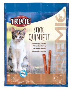Trixie Premio Stick Quintet Lam / Kalkoen 5X5 Gr
