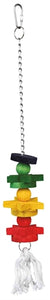 Trixie Vogelspeelgoed Aan Ketting Met Touw / Hout Meerkleurig 30 CM