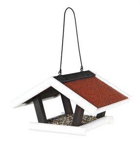 Trixie Natura Voederhuis Hangend Grenenhout Zwart / Wit 30X28X18 CM
