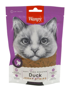 Wanpy Soft Oven-Roasted Duck Jerky Strips 80 Gr